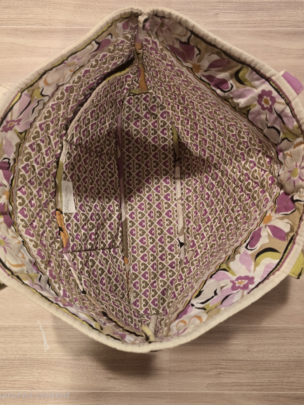Vera Bradley Retired Portobello Road Lg Tote-Magnetic Close- 3 Pocket Travel Bag - Picture 6 of 10